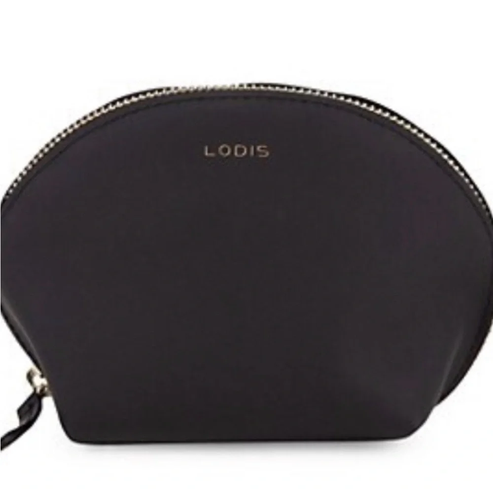 Lodis Domed Black Leather Pouch
